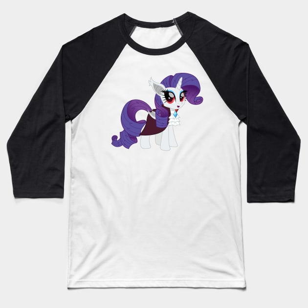 Rarity bat pony Baseball T-Shirt by CloudyGlow